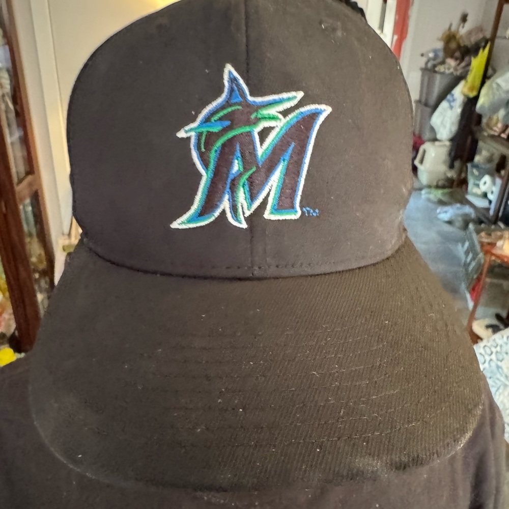 Black Marlins Logo Cap